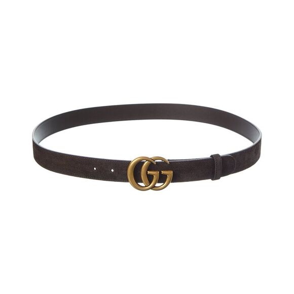 Gucci Other - Gucci Gg Marmont Thin Suede Belt